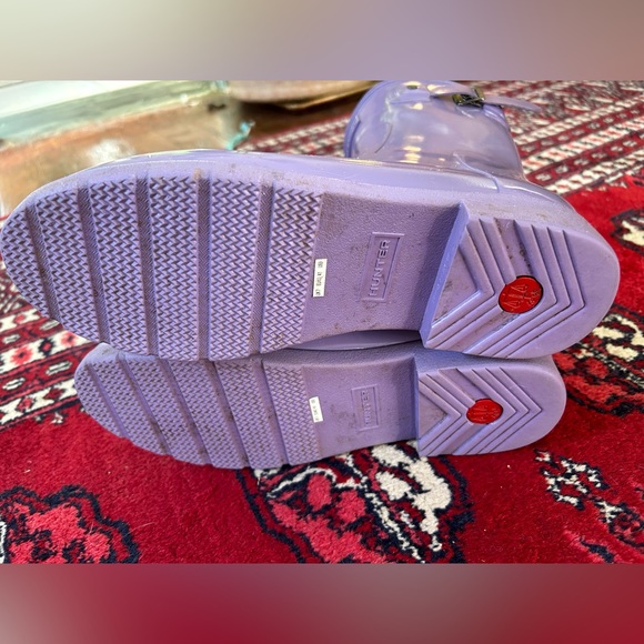 Hunter refined gloss lavender boots - Picture 4 of 4